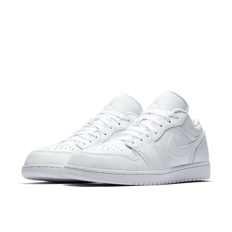 Tênis Nike Air Jordan 1 Low Triple White Logo (GS)