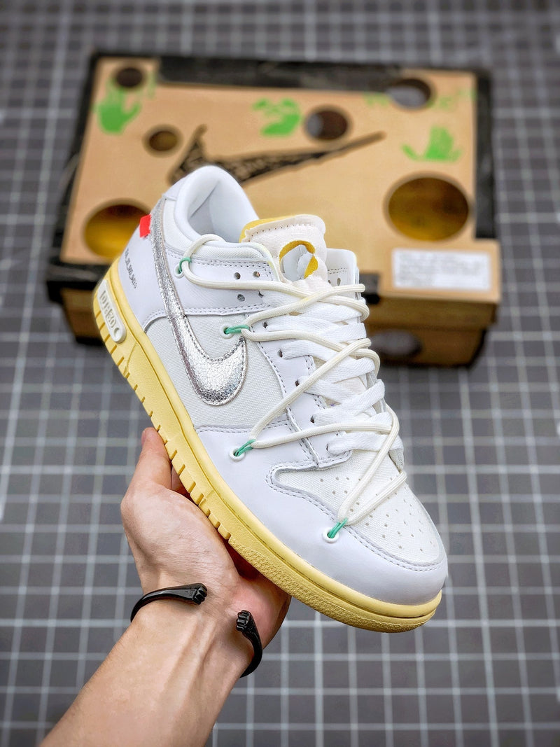 Tênis Nike SB Dunk Low x Off-White 'The 50 - White'