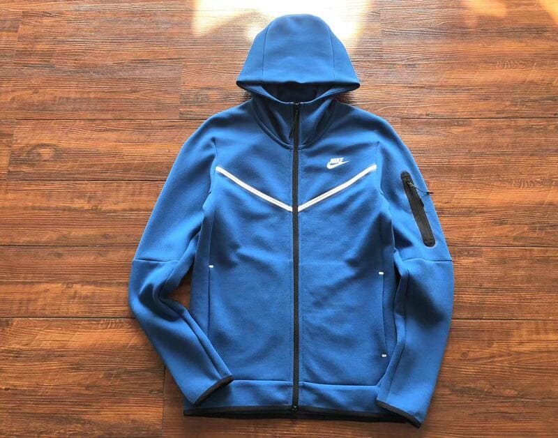 Conjunto Nike Tech Fleece Azul / Branco