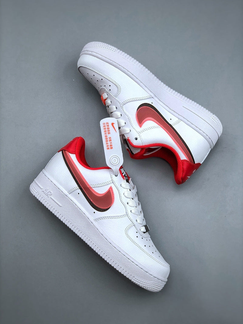 Tênis Nike Air Force 1 Low Double Swoosh Bright Crimson (GS)