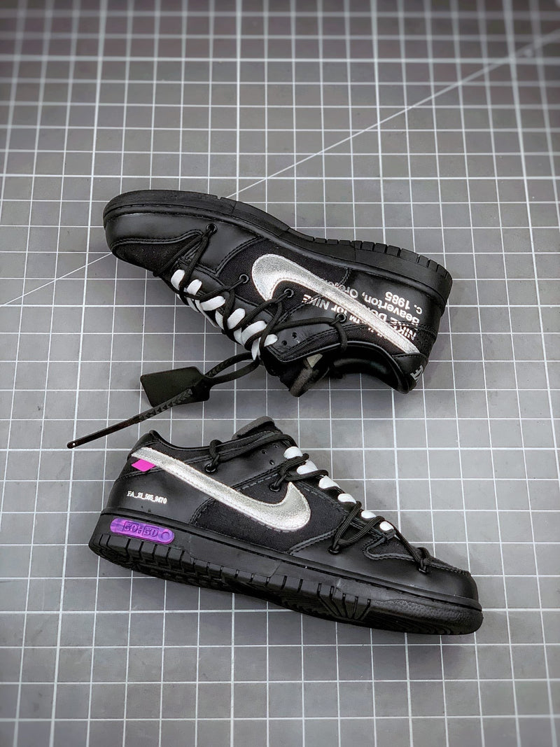 Tênis Nike SB Dunk Low x Off-White 'The 50 - Black'