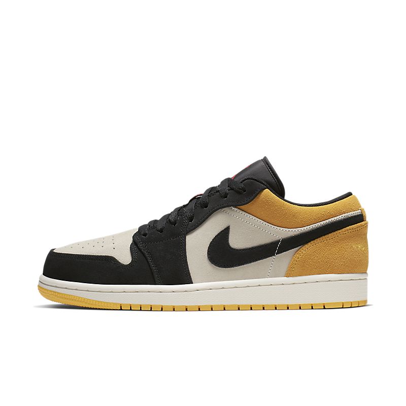 Tênis Nike Air Jordan 1 Low Sail University Gold Black