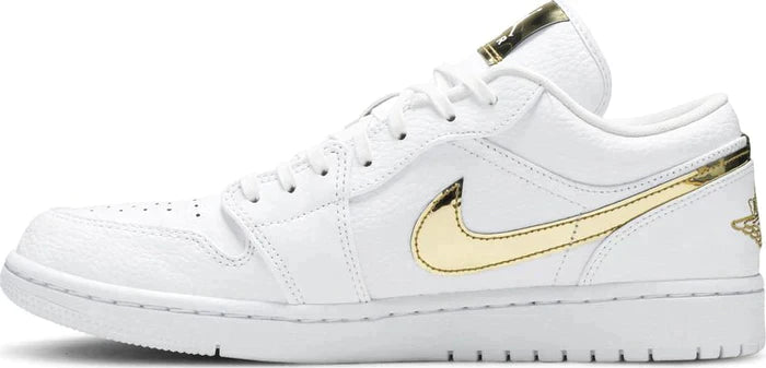 Tênis Nike Air Jordan 1 Retro Low 'White Metallic Gold'