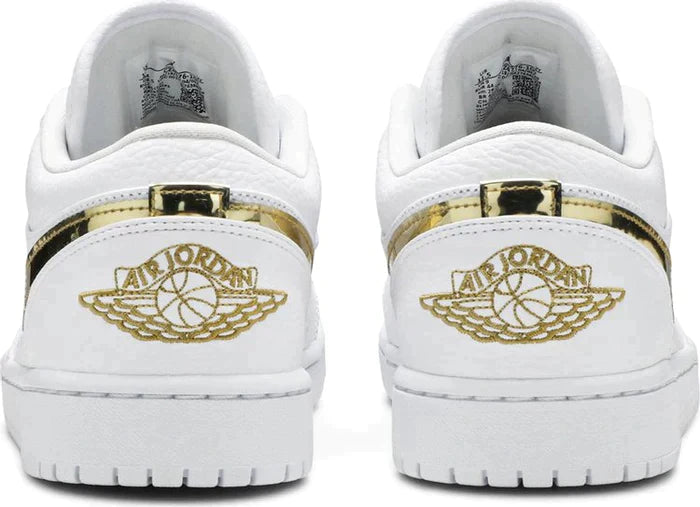 Tênis Nike Air Jordan 1 Retro Low 'White Metallic Gold'