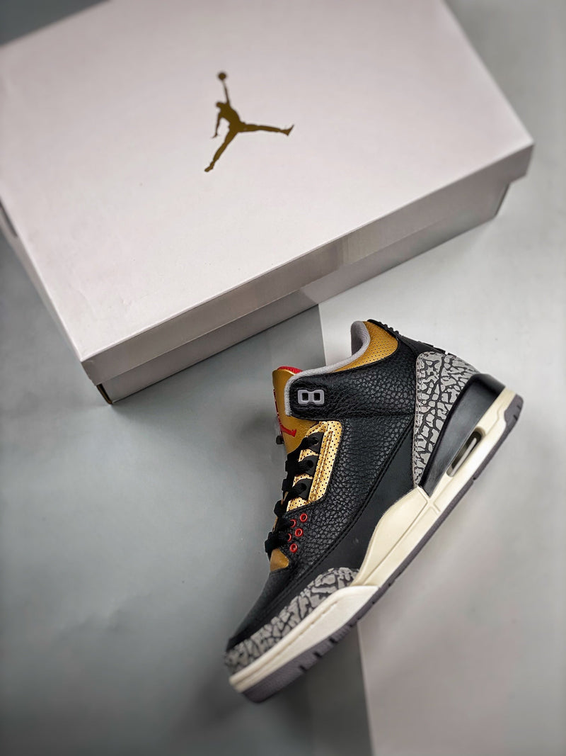 Tênis Nike Air Jordan 3 Retro "Black Gold"