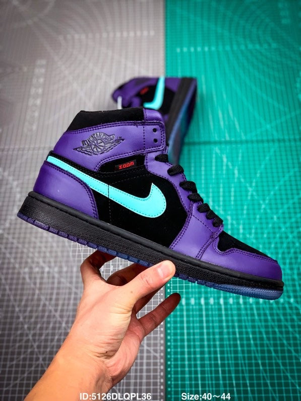 Tênis Nike Air Jordan 1 Zoom High 'Black grape'