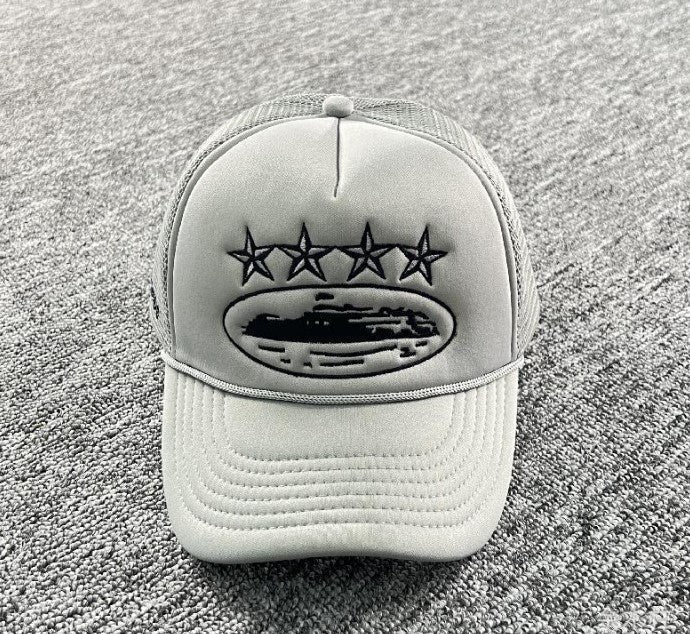 Boné Corteiz 4Starz Alcatraz Trucker Grey