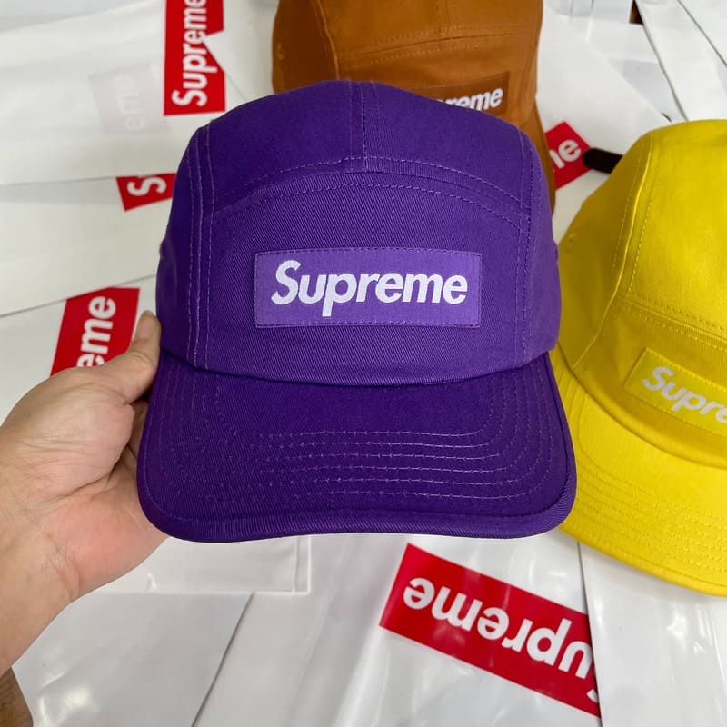 Boné Supreme Washed Chino Twill Camp Purple