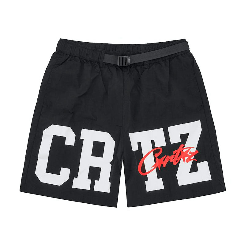 Corteiz CRTZ Nylon Shorts Black