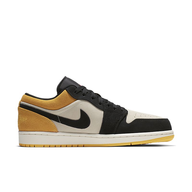 Tênis Nike Air Jordan 1 Low Sail University Gold Black