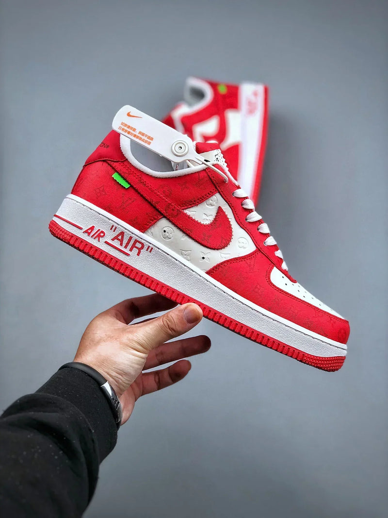 Tênis Nike Air Force 1 Low x "Louis Vuitton" Red