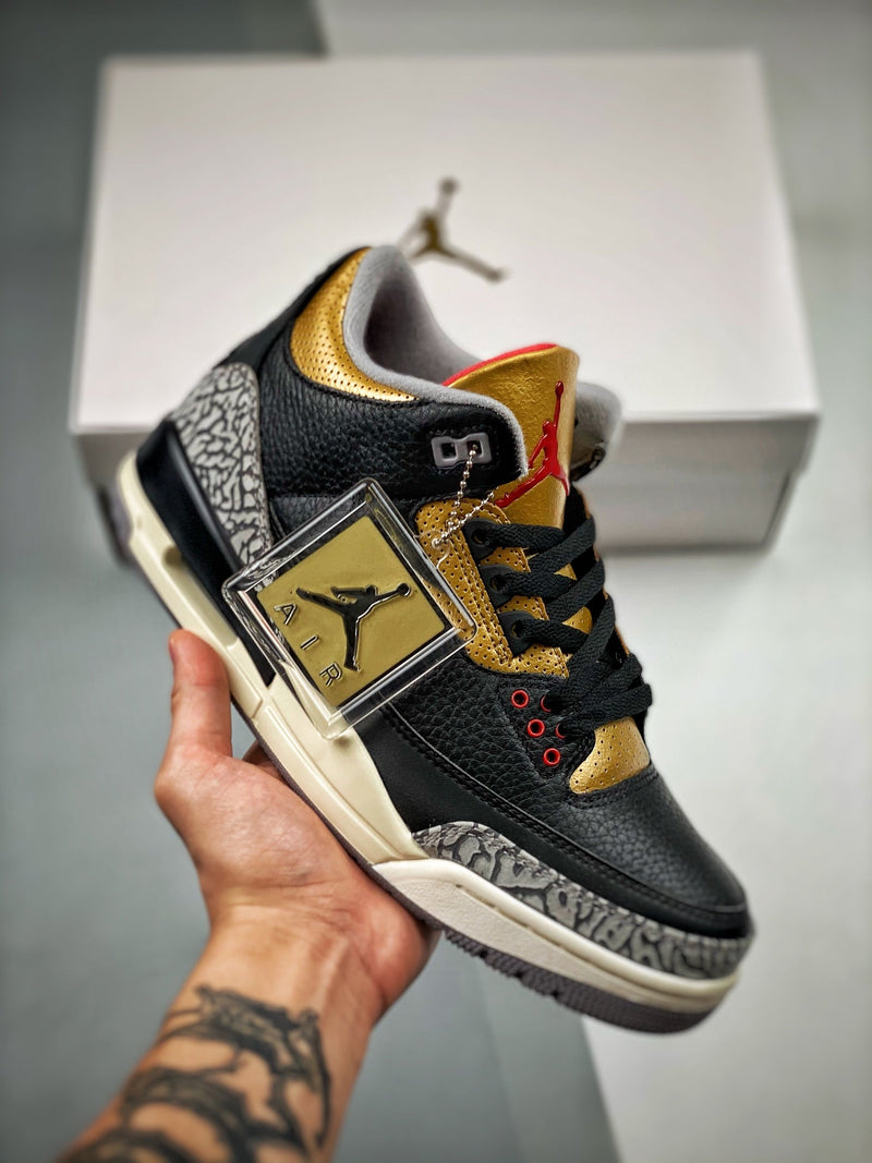 Tênis Nike Air Jordan 3 Retro "Black Gold"