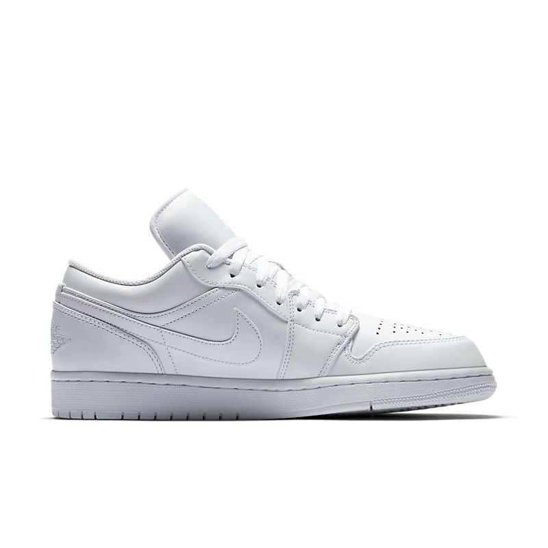 Tênis Nike Air Jordan 1 Low Triple White Logo (GS)