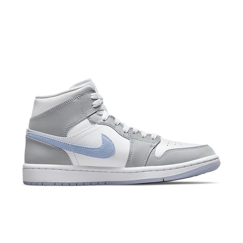 Tênis Nike AIr Jordan 1 Mid Wolf Grey Aluminum