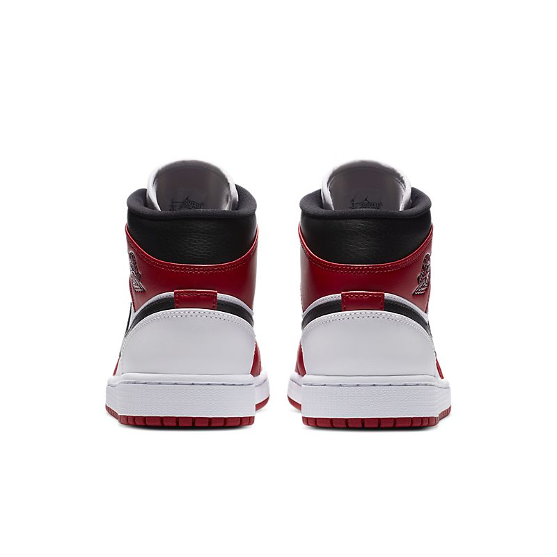 Tênis Nike Air Jordan 1 Mid Chicago White Heel