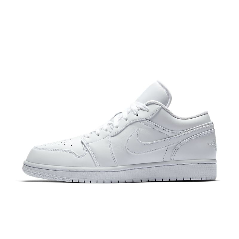 Tênis Nike Air Jordan 1 Low Triple White Logo (GS)