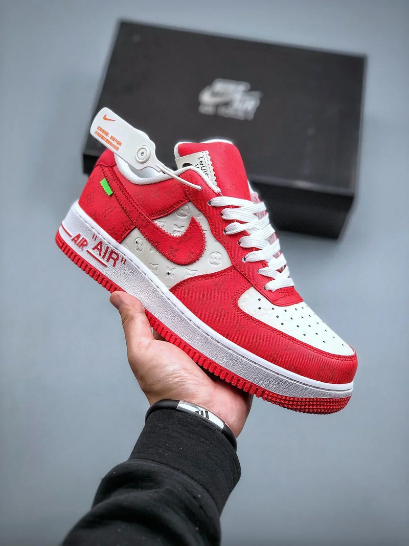 Tênis Nike Air Force 1 Low x "Louis Vuitton" Red