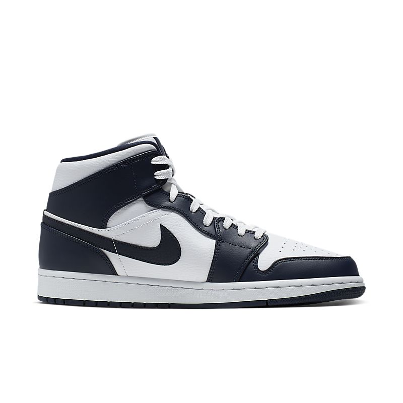 Tênis Nike Air Jordan 1 Mid White Metallic Gold Obsidian